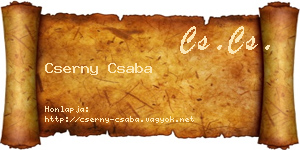 Cserny Csaba névjegykártya